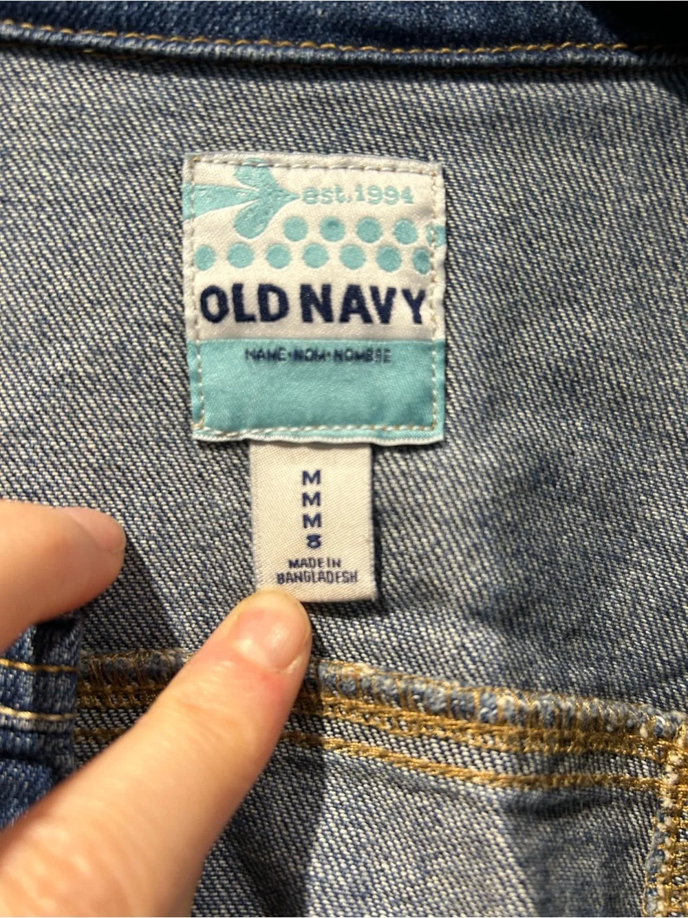 Old Navy Girls Medium Blue Cropped Denim Jacket